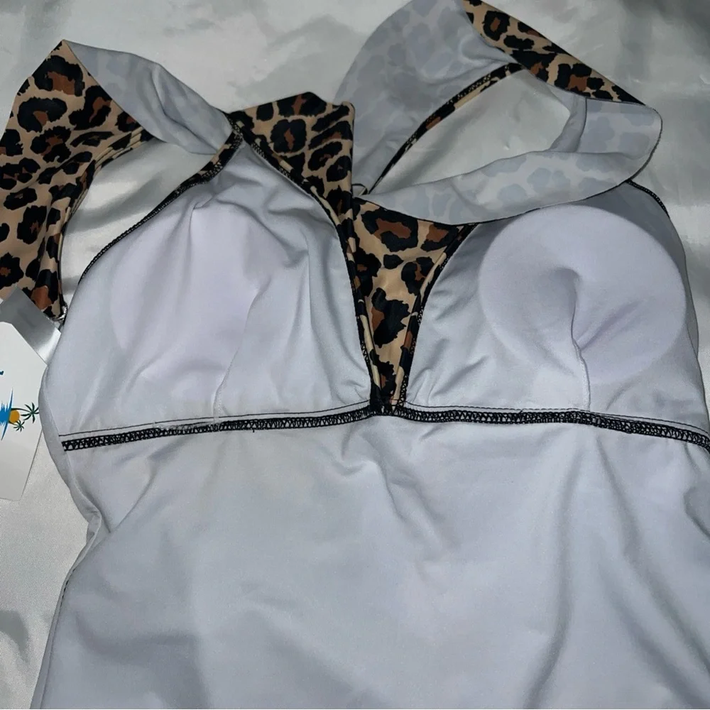 Leopard Print Women's Tankini M, nwt - Picture 5 of 7